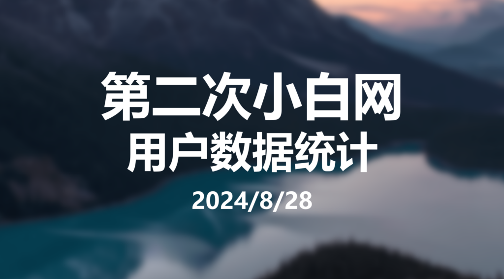 第二次小白网用户数据统计（2024/8/28）-小白网