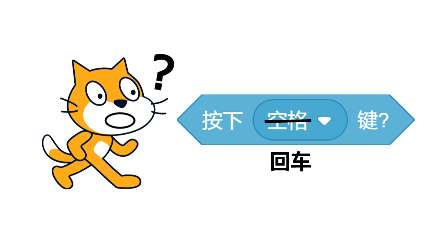 如何用Scratch侦测回车键？-小白网